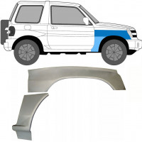 Reparatiepaneel voorspatbord voor Mitsubishi Pajero Pinin 1998- / Rechts / Set 10055