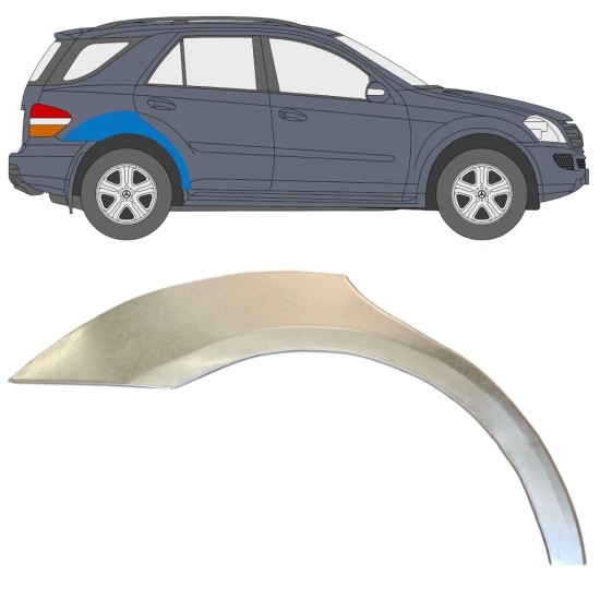 Reparatiepaneel achterspatbord voor Mercedes-Benz M-Class ML W164 2005-2011 / Rechts 14929