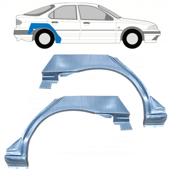 Reparatiepaneel achterspatbord voor Ford Mondeo 1993-2000 / Links + Rechts / Set 9918