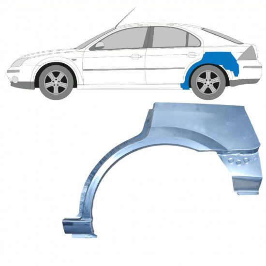 Reparatiepaneel achterspatbord voor Ford Mondeo 2000-2007 / Links 11035