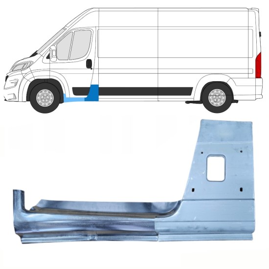 Reparatiepaneel stijl + reparatie dorpel voor Opel Movano 2021-2026 / Links 16472