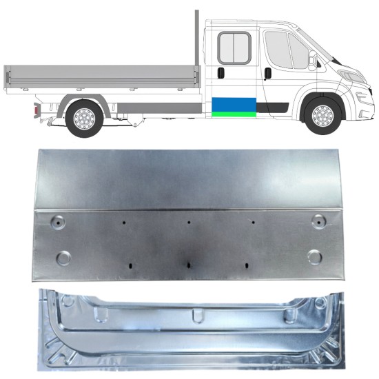 Binnen + buiten reparatiepaneel achter deur voor Opel Movano 2021-2026 / Links = Rechts (symmetrisch) / Set 16408