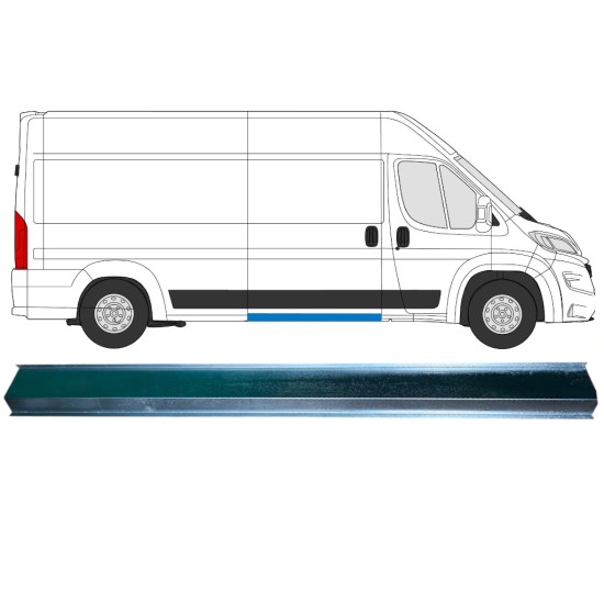 Middelste interne reparatie dorpel voor Opel Movano 2021-2026 / Links = Rechts (symmetrisch) 16473