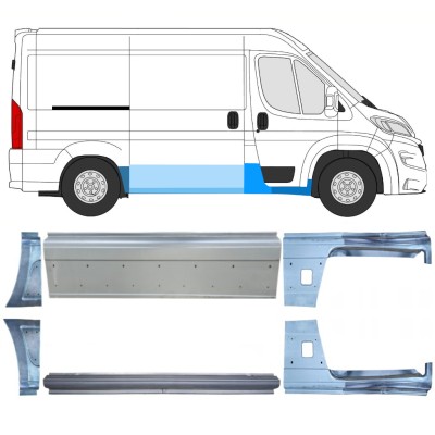 Reparatiepaneel set voor Opel Movano 2021-2026 / Links + Rechts 16535
