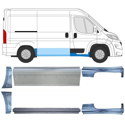 Reparatiepaneel set voor Opel Movano 2021-2026 / Links + Rechts 16536
