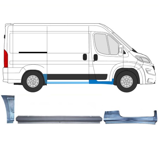 Reparatiepaneel set voor Opel Movano 2021-2026 / Rechts 16533