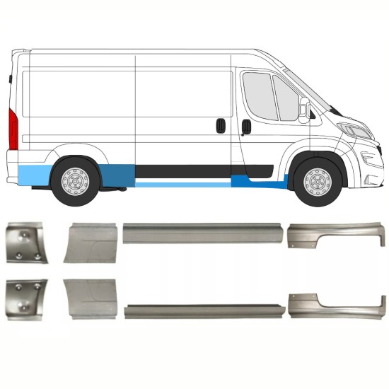 Reparatiepaneel set voor Opel Movano 2021-2026 / Links + Rechts 16426