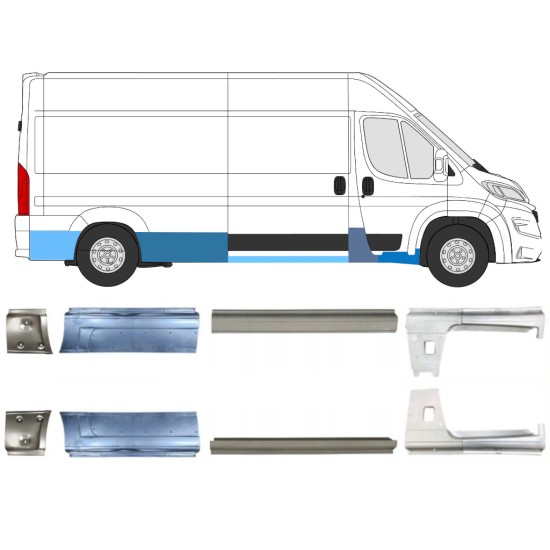 Reparatiepaneel set voor Opel Movano 2021-2026 / Links + Rechts 16467
