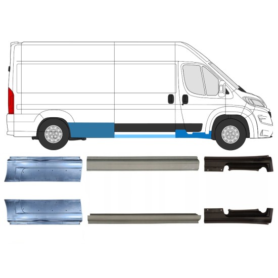Reparatiepaneel set voor Opel Movano 2021-2026 / Links + Rechts 16464