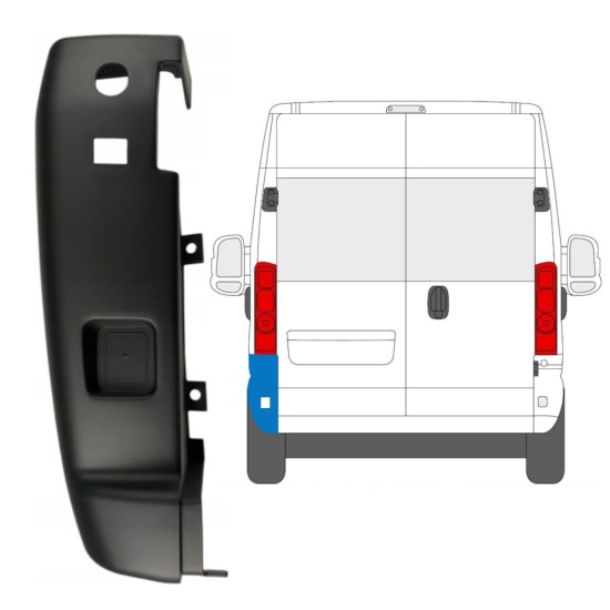 Hoek achterbumper 180 graden voor Opel Movano 2021-2026 / Links 15801