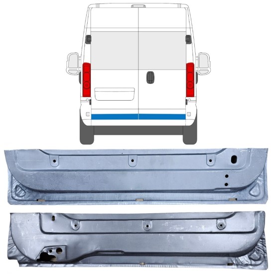 Reparatie plaatwerk achterste deuren voor Opel Movano 2021-2026 / Links + Rechts 16506