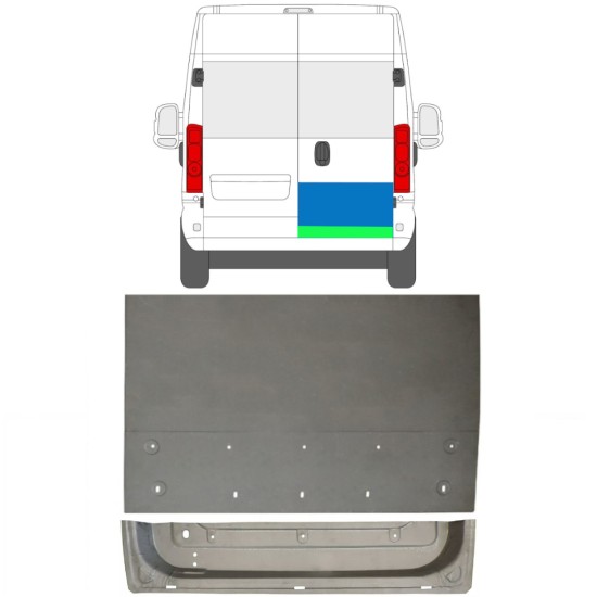 Reparatie plaatwerk achterste deuren voor Opel Movano 2021-2026 / Rechts 16507