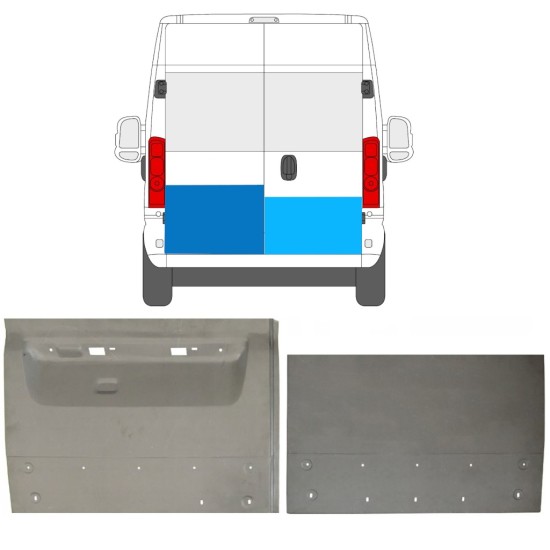 Reparatie plaatwerk achterste deuren voor Opel Movano 2021-2023 / Links + Rechts / Set 16727