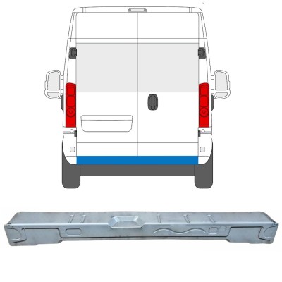 Reparatiepaneel achterbumper versterking voor Opel Movano 2021-2026 16872