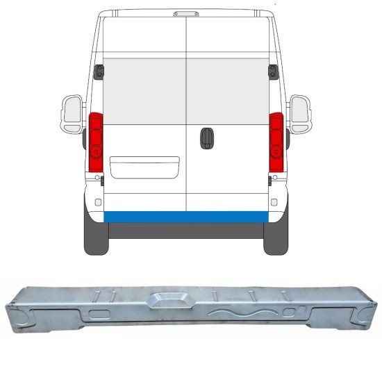 Reparatiepaneel achterbumper versterking voor Opel Movano 2021-2026 16872