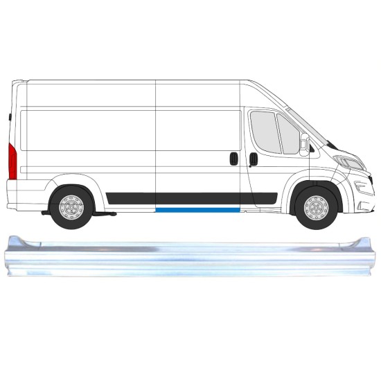 Volledige dorpel schuifdeur voor Opel Movano 2021-2026 / Rechts 16458