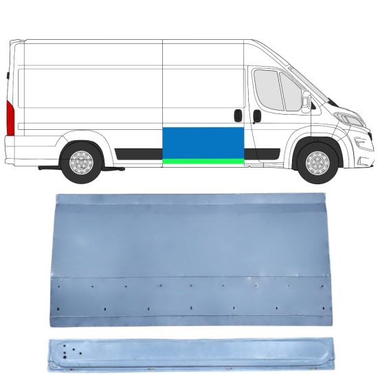 Binnen + buiten reparatiepaneel schuifdeur voor Opel Movano 2021-2026 / Rechts 16402