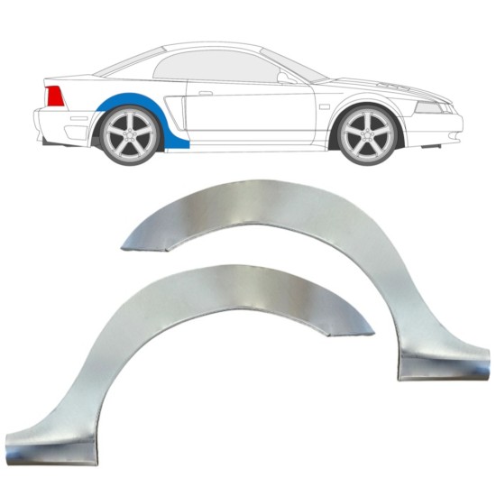 Reparatiepaneel achterspatbord voor Ford Mustang 1999-2004 Grand / Links + Rechts / Set 16841