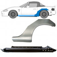 Reparatiepaneel dorpel + achterspatbord voor Mazda MX-5 1998-2005 NB / Links / Set 11146