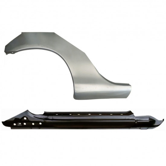 Reparatiepaneel dorpel + achterspatbord voor Mazda MX-5 1998-2005 NB / Rechts / Set 11145