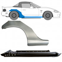 Reparatiepaneel dorpel + achterspatbord voor Mazda MX-5 1998-2005 NB / Rechts / Set 11145