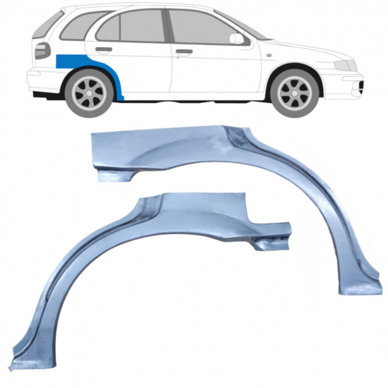 Reparatiepaneel achterspatbord voor Nissan Almera 1999-2007 / Links + Rechts / Set 9630