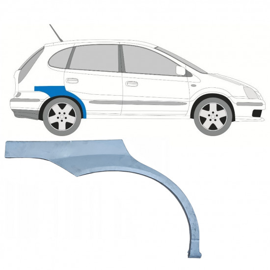 NISSAN ALMERA TINO 2000-2006 WIELKAST REPARATIE PANEEL / RECHTS