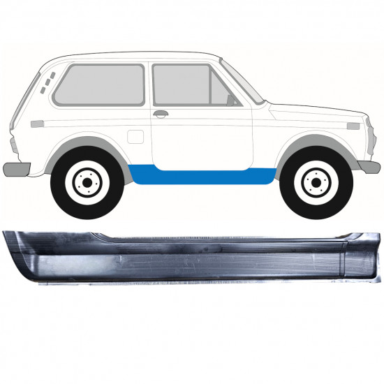 Reparatie dorpel voor Lada Niva 1976- / Rechts 12039