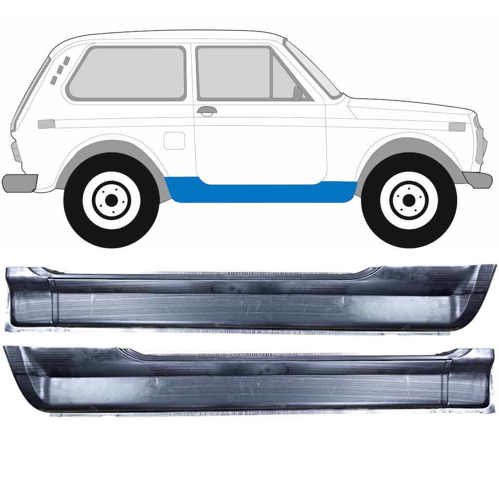 Volledige Dorpel Voor Lada Niva 1976- / Links + Rechts / Set 12041