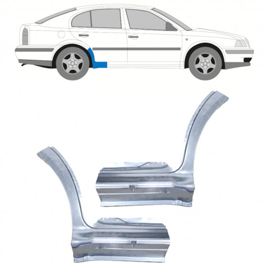 SKODA OCTAVIA 1996-2010 DORPEL REPARATIEPANEL  / SET