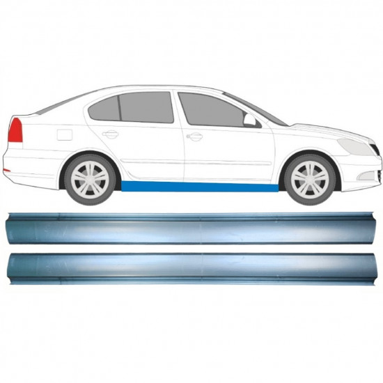 Reparatie dorpel voor Skoda Octavia 2004-2013 / Links = Rechts (symmetrisch) / Set 10309