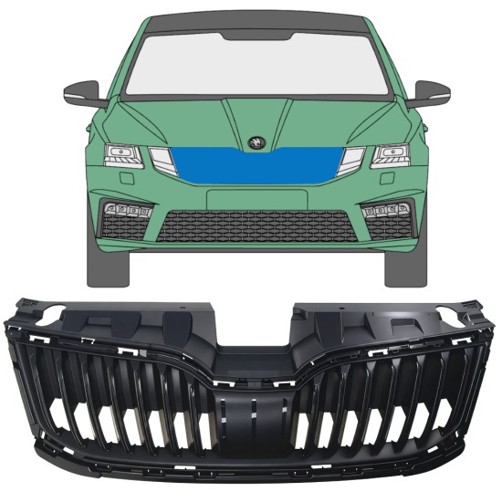 Grill voor Skoda Octavia III 2017-2020 16206