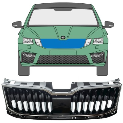 Grill voor Skoda Octavia III 2017-2020 / Set 7548