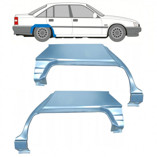 OPEL OMEGA A 1986-1993 ACHTERSTE WIELKAST REPARATIE PANEEL / SET