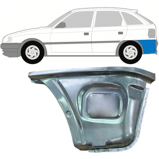 Reparatiepaneel achter hoek voor Opel Astra 1991-2002 / Links 11102