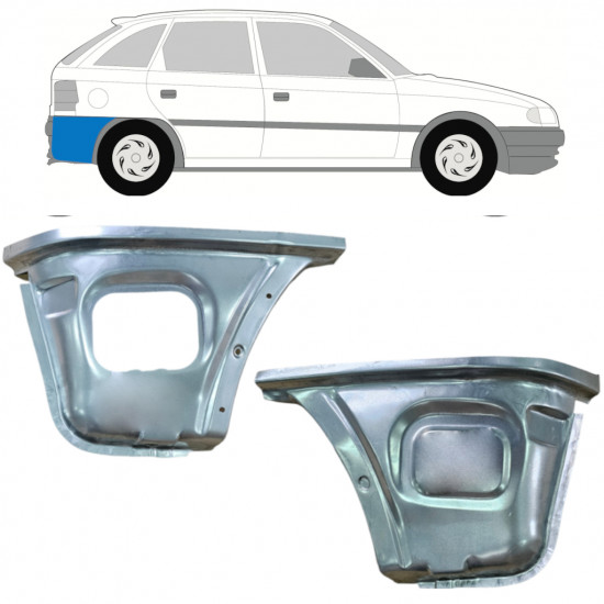 Reparatiepaneel achter hoek voor Opel Astra 1991-2002 / Set 11103