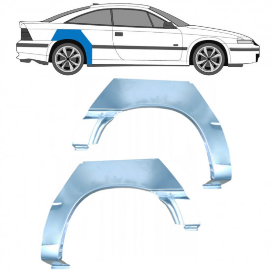 Reparatiepaneel achterspatbord voor Opel Calibra 1990-1997 / Links + Rechts / Set 10694