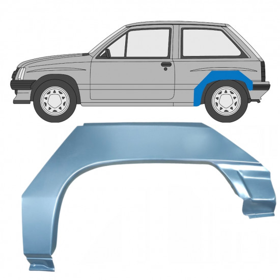 OPEL CORSA A 1982-1993 3 DEUR WIELKAST REPARATIE PANEEL / LINKS