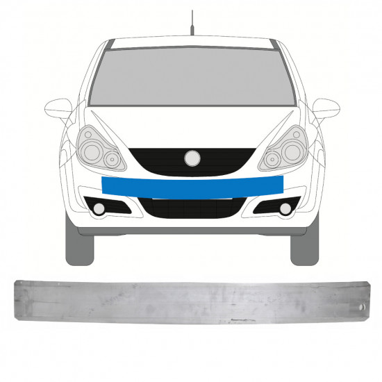 Versterking voorbumper / balk voor Opel Corsa D 2006-2014 7564