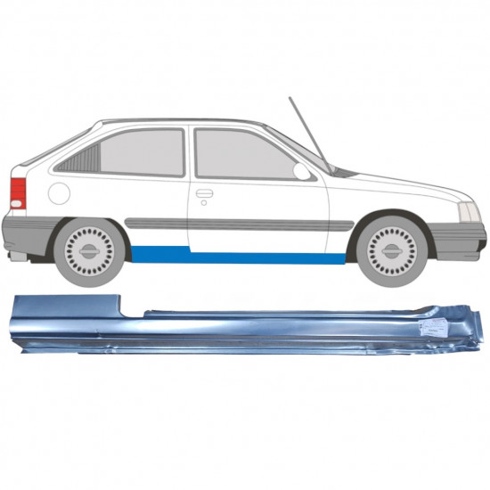 Reparatie dorpel voor Opel Kadett 1984-1993 / Rechts 6938