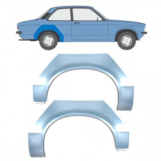 Reparatiepaneel achterspatbord voor Opel Kadett C 1973-1979 / Set 11077