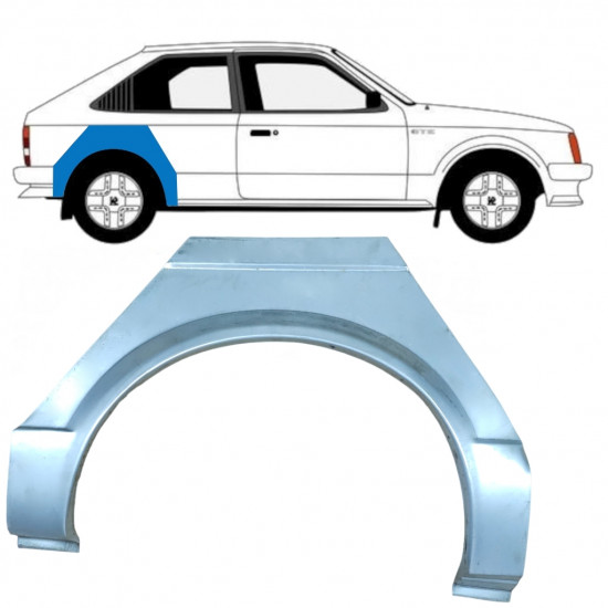 Reparatiepaneel achterspatbord voor Opel Kadett D 1979-1984 / Rechts 7902