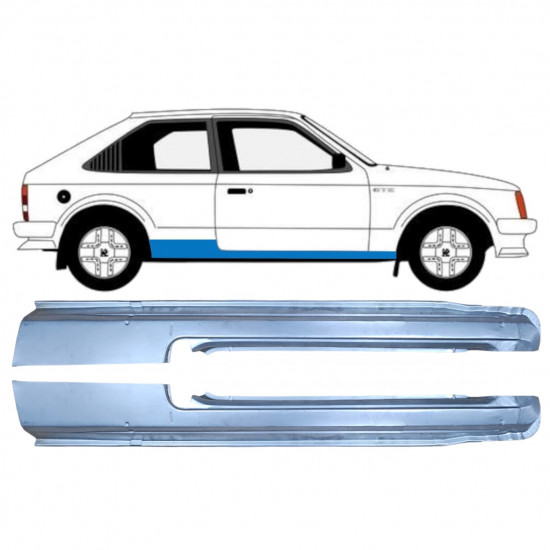 Volledige dorpel voor Opel Kadett D 1979-1984 / Links + Rechts / Set 9953