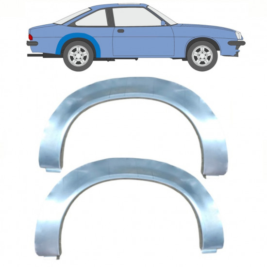 Reparatiepaneel achterspatbord voor Opel Manta B 1975-1988 / Set 11079