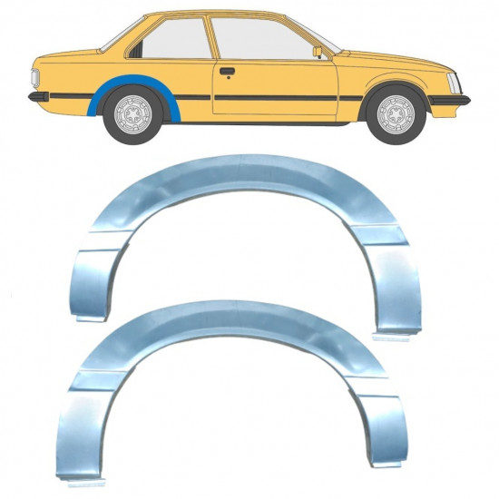 Reparatiepaneel achterspatbord voor Opel Rekord E 1977-1986 / Links + Rechts / Set 11039