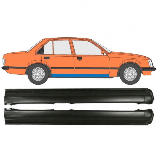 Volledige dorpel voor Opel Rekord E 1977-1986 / Links + Rechts / Set 10480