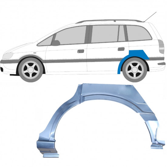 OPEL ZAFIRA 1999-2005 WIELKAST REPARATIE PANEEL / LINKS