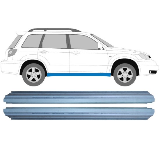 Reparatie dorpel voor Mitsubishi Outlander 2003-2007 / Links + Rechts / Set 16144