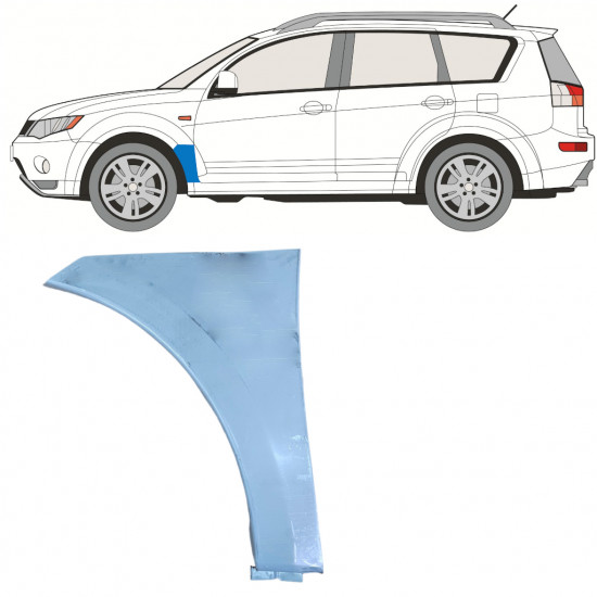 Reparatiepaneel voorspatbord voor Mitsubishi Outlander 2007-2012 / Links 10901