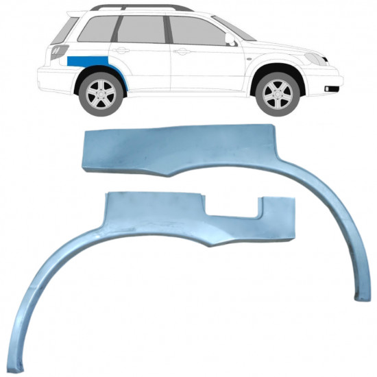 Reparatiepaneel achterspatbord voor Mitsubishi Outlander 2003-2007 / Links + Rechts / Set 9257